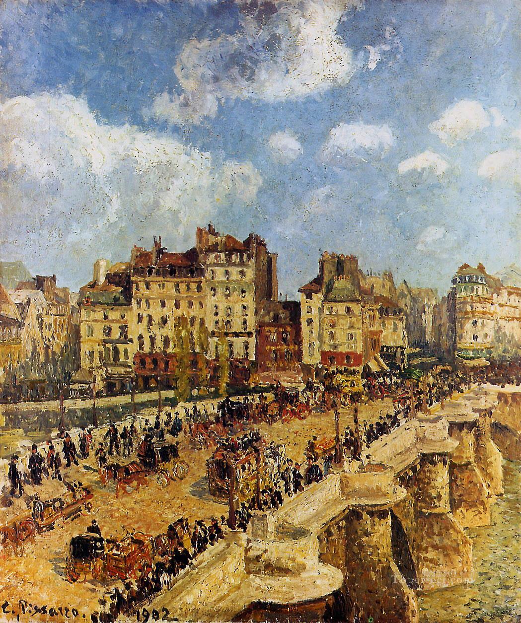 the pont neuf 1902 Camille Pissarro Oil Paintings